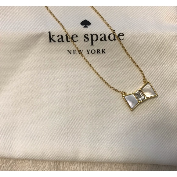 NWT Kate Spade mini bow shoppe necklace - Picture 1 of 7